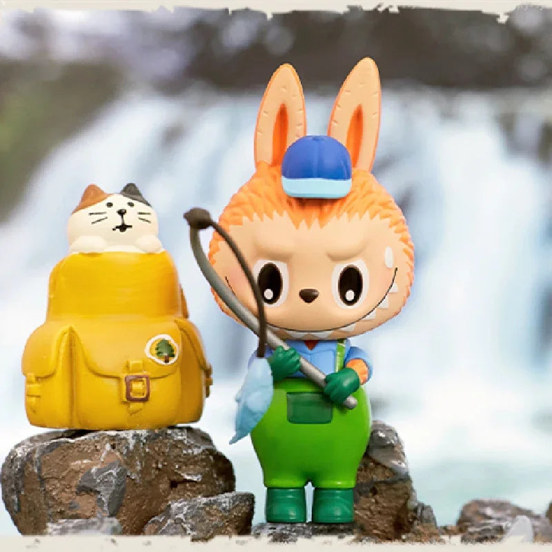 Pop Mart Labubu Elf Wilderness Travel Series Camping Confirmed Guess Bag Caja Ciega Toy Cartoon Animals for Girls Gift