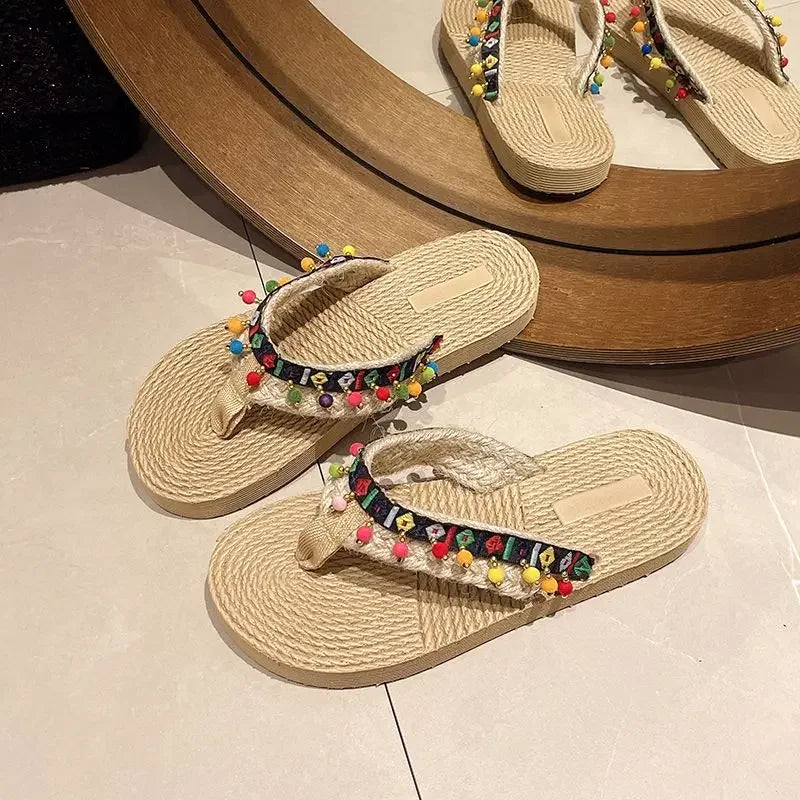 Woman Slippers Low Heel Shoes For Women On Beach Sandals Non Slip Slides Wholesale Bulk Sale Unique Comfortable And Elegan Price