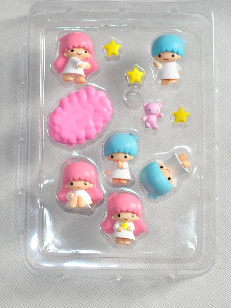 Sanrio Anime My Melody Stacking Series Mini Diy Free Combo Model Cartoon Little Twin Star Kids Collection Toy Birthday Present