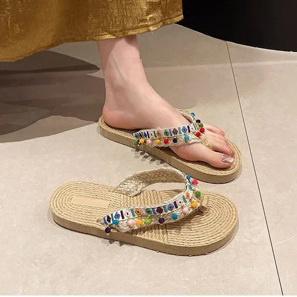 Woman Slippers Low Heel Shoes For Women On Beach Sandals Non Slip Slides Wholesale Bulk Sale Unique Comfortable And Elegan Price