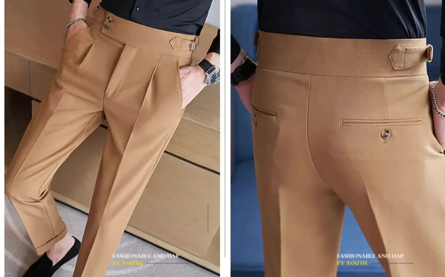 Men's Suit Pants, Fashion Slim Dress Trousers ,White Black Blue Green Pantalones Hombre Fall/Winter Male Pant, 2025 New