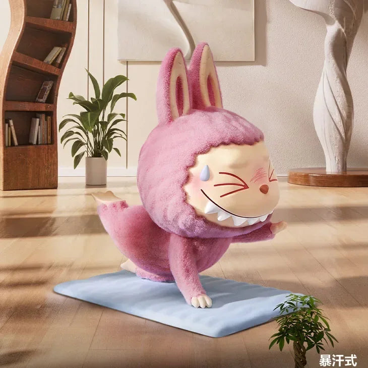 POP MART LABUBU THE MONSTERS Lazy Yoga Series Blind Box Toys Kawaii Anime Action Figure Caixa Caja Mystery Box Dolls Girls Gift
