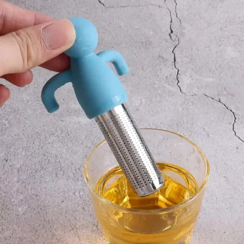 Stainless Steel Tea Infuser Kitchen Accessory Household Use Reusable Metal Makeup Brushes Massage Kitchen Dining Bar Garden