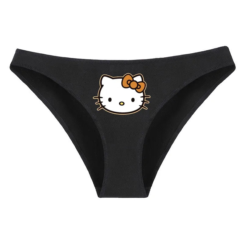 Hello Kitty Pure Cotton Triangle Pants Child Kawaii Pattern Underpants Kuromi Black White Daily Clothes Shorts Birthday Gift
