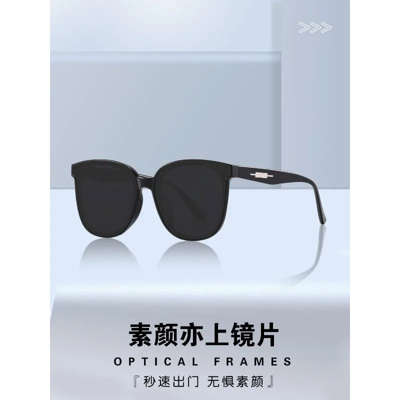 New sunglasses for women with a high-end feel, big face and slimming effect. Sunscreen, UV protection, polarized driving glasses