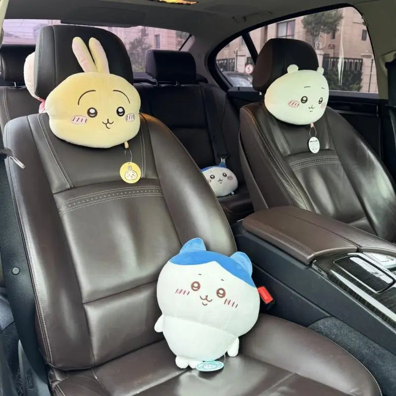 Chiikawa Car Seat Neck Pillow Waist Pillow Plush Cute Car Decoration Cartoon Cute Object Usagi Car Decoration Accessories Gift