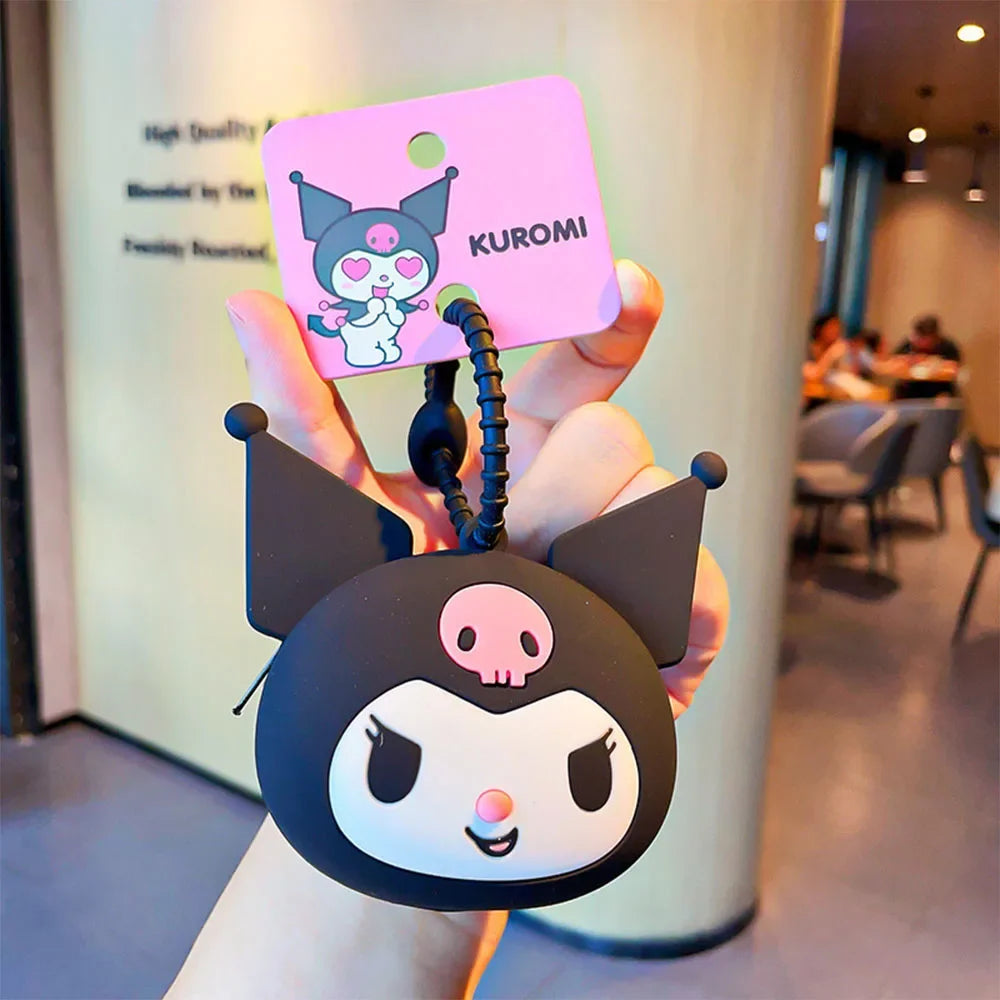 Sanrio Coin Purse My Melody Kuromi Cinnamoroll Pochacco Silicone Waterproof Mini Bag Keychain Decorative Accessories Christmas