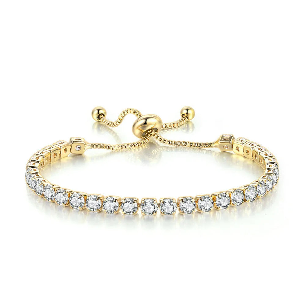 Trendy Circle Interlocked Gold-Color Charm Bangle For Women Men Personally Bracelet Party Girls Exquisite Accessories Jewelry
