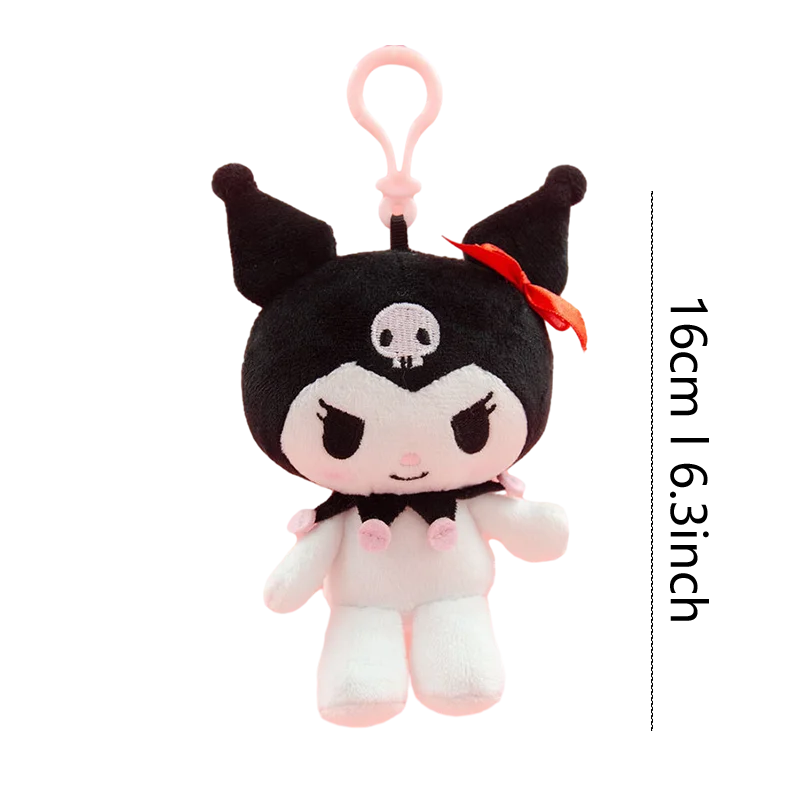 Sanrio Hello Kitty Kuromi Melody Stuffed Toys Pendant Cute Plush Toys Kawaii Keyring Anime Keychain Birthday Gift Party Treats