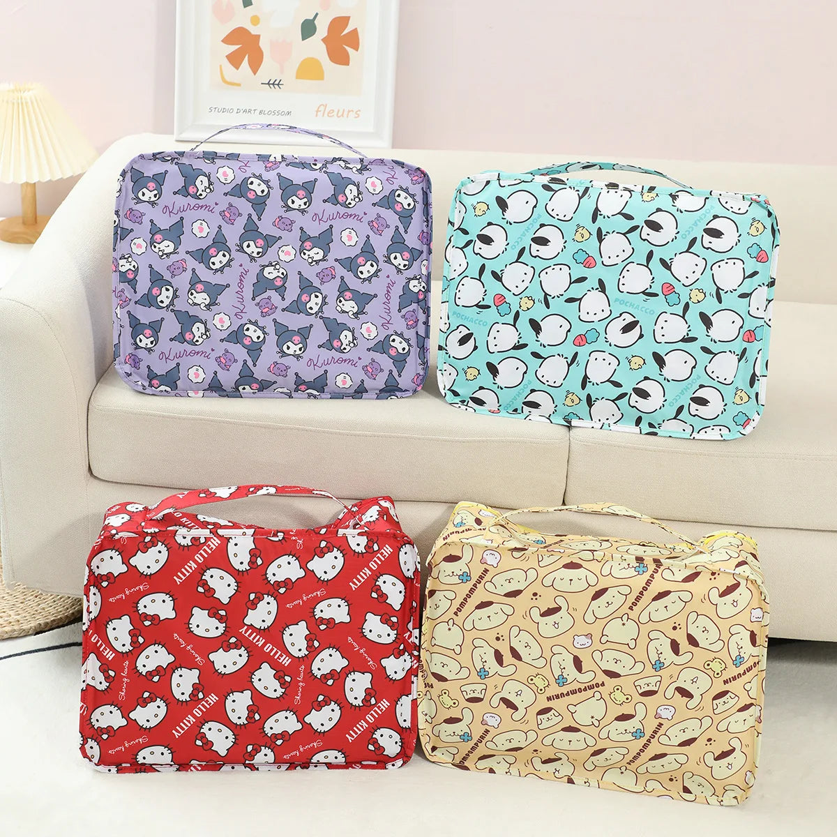 6pcs Sanrio Hello Kitty Storage Box Cartoon Kuromi Waterproof Travel Storage Bag Underwear Shoes Storage Organizing Bag