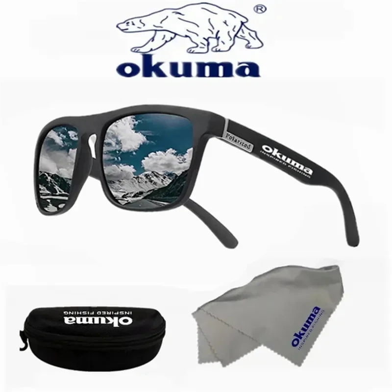 Okuma 偏光サングラス UV400 男女兼用 アウトドア 狩猟 釣り 運転 自転車 サングラス オプションボックス