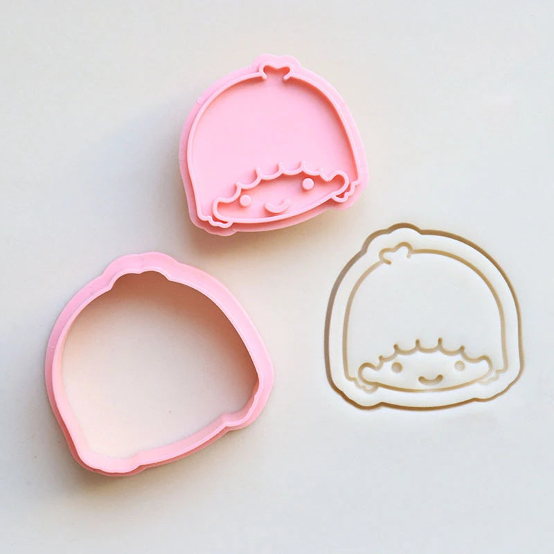 Sanrio Cookie Mold Hello Kitty Kuromi Snoopy Pikachu Cartoon 3D Fruit Cutter Model Toys Kitchen Party Baking Tools Accessories