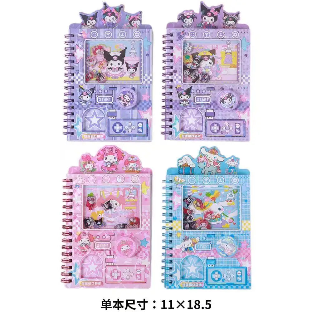 Sanrio Kuromi Gacha Mechanism Coil Notebook - Cute Cartoon Memo Diary for Kids, Fun Toy Reward & Bulk Gift Wholesale