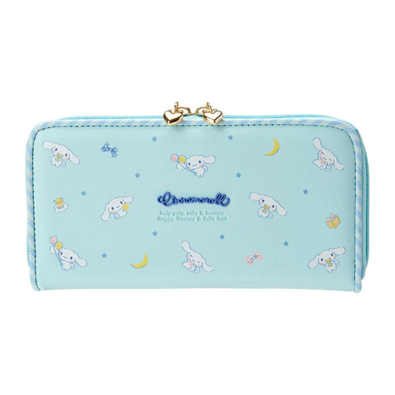 Sanrio Cinnamoroll Kuromi My Melody Hello Kitty Kawaii PU Leather Wallet Card Holders Casual Coin Purse Money Bag