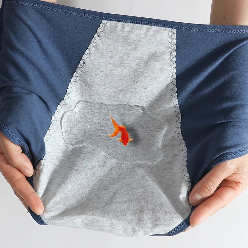 High Waist Leak Proof Menstrual Women's Panties Widen Period Pants Physiological Underwear Cotton Plus Size L-4XL Female Briefs