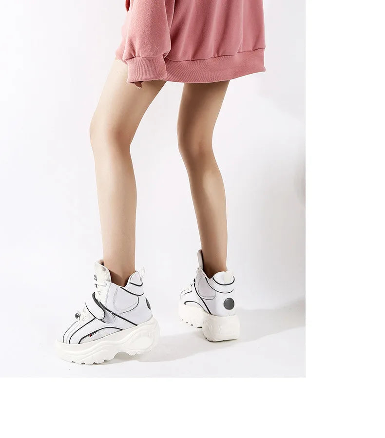 Sneakers Women Heel Platform New 2023 Pumps Sneakers Female Heels Wedges Chunky Shoes for Women Luxury High Quality Women Shoes