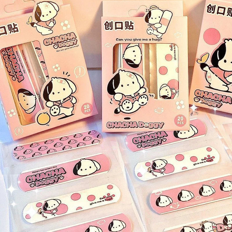 Sanrio Bandaid Kawaii Hello Kitty Band Aid Anime Kuromi Waterproof Breathable Adhesive Bandages Cartoon Printed Portable Sticker