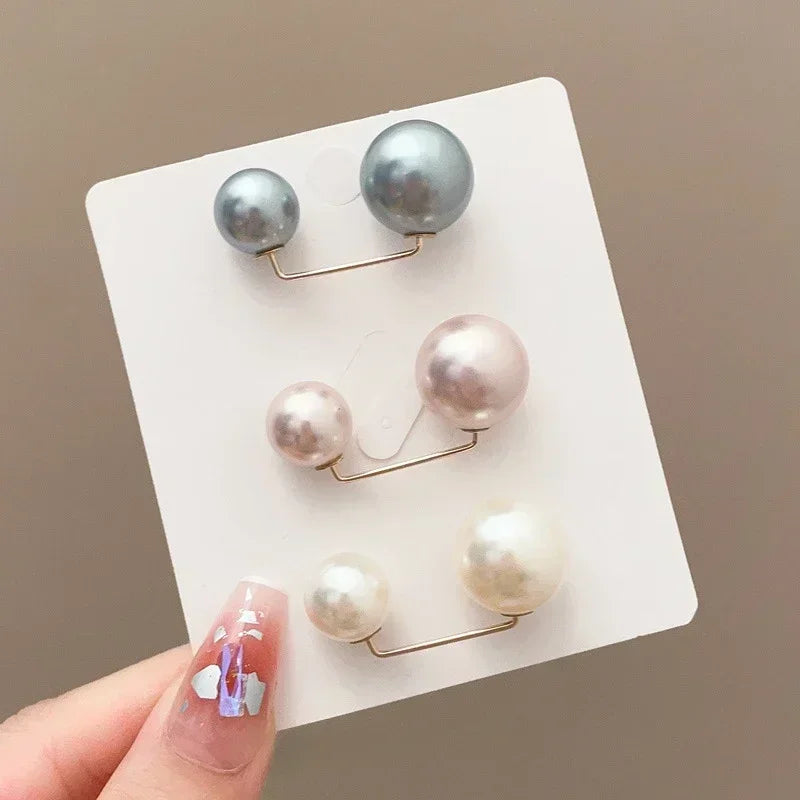 1/12Pcs Pearl Non-slip Safety Pins Dress Brooch Decoration Dress Waist Fastening Pins Collar Adjustment Scarf Buckle Jewelry