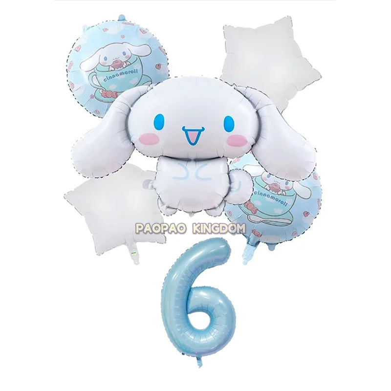 Cinnamoroll Kuromi My Melody Anime Kawaii Balloon Baby Shower Party Decoration Metallic Birthday Arrangement Helium Balloons