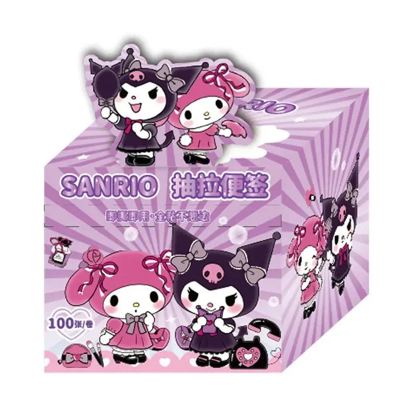 Kuromi Pull Tab Sticky Notes Cute Cartoon Memo Pads With Strong Adhesive Kawaii Stationery For Journal Planner School Supplies
