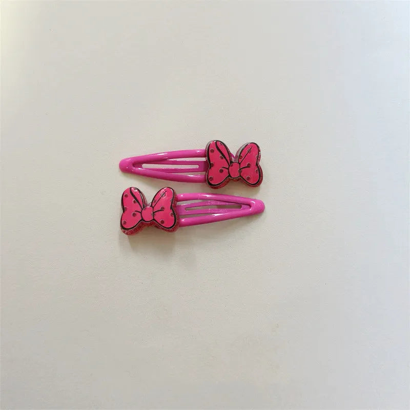Disney Anime Minnie Mouse Hairrope Hairpin Kawaii Minnie Hair Accessories Cartoon Girl Hairpin Baby Gifts