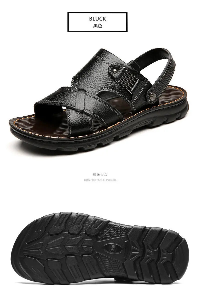 2025 New Men's Sandals for Men's Summer, Dual use for Cooling, Soft soled Exterior, Middle aged, Dad's Shoes, Elderly Shoes