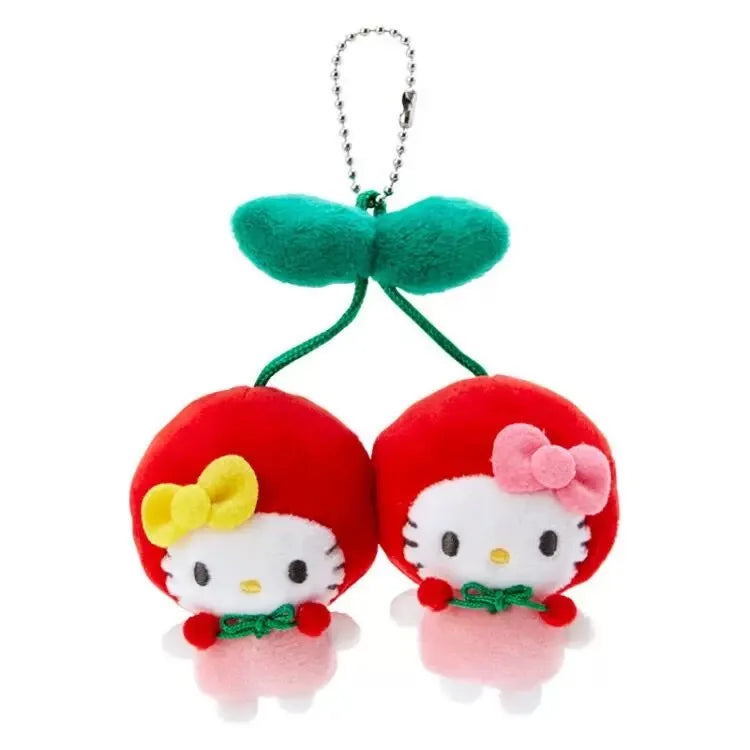 Kawaii Cherry Sanrio My Sweet Piano Hello Kitty Pachacco Plush Toy Keychain Brooch Backpack Pendant Decoration Girl HolidayGift