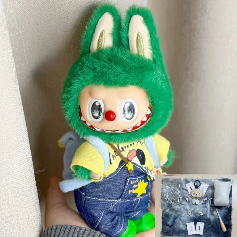 For Labubu Full Set Of Doll-Making Material Kits Diy Handmade Doll Pendant Desktop Ornaments Dolls Accessories Only Material Kit