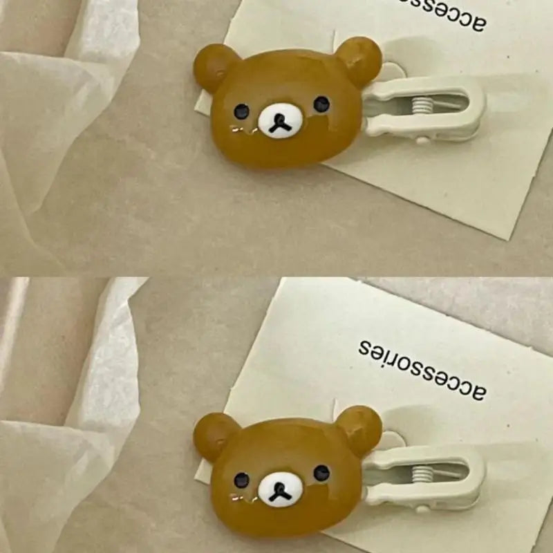 Cartoon Rilakkuma Cute Hairpin Kawaii Sweet Lovely Bangs Side Clip Student Small Versatile Headdress Girl Birthday Gift Ornament