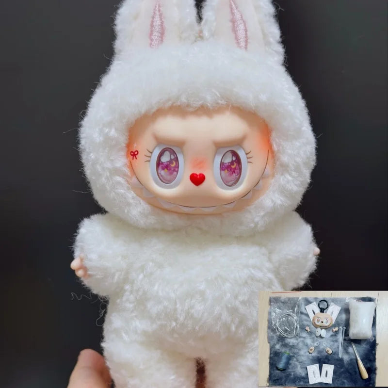 For Labubu Full Set Of Doll-Making Material Kits Diy Handmade Doll Pendant Desktop Ornaments Dolls Accessories Only Material Kit