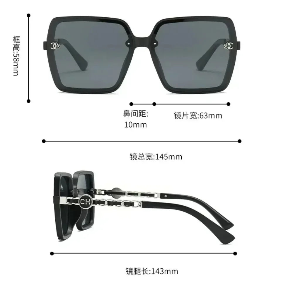 Polarized Sunglasses for Women, Fashionable Square Sunglasses, Driver's Goggles, Face Enhancing Small Glasses
