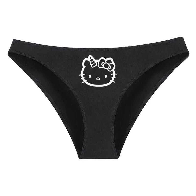 Hello Kitty Pure Cotton Triangle Pants Child Kawaii Pattern Underpants Kuromi Black White Daily Clothes Shorts Birthday Gift
