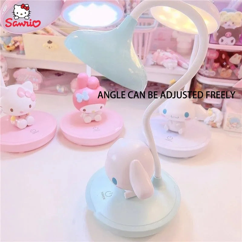 Kawaii Sanrio Cinnamoroll My Melody Hello Kitty Cartoon LED Desktop Bedside Desk Lamp Night Light Ornaments Daily Necessities