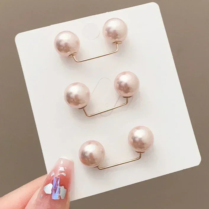 1/12Pcs Pearl Non-slip Safety Pins Dress Brooch Decoration Dress Waist Fastening Pins Collar Adjustment Scarf Buckle Jewelry
