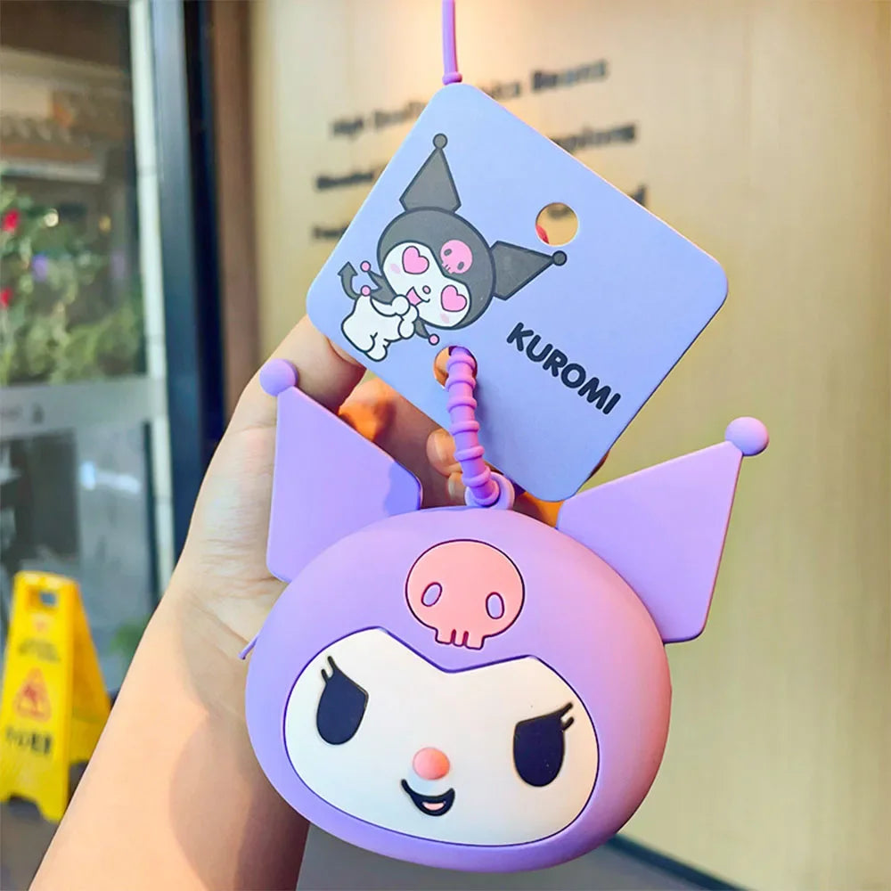 Sanrio Coin Purse My Melody Kuromi Cinnamoroll Pochacco Silicone Waterproof Mini Bag Keychain Decorative Accessories Christmas