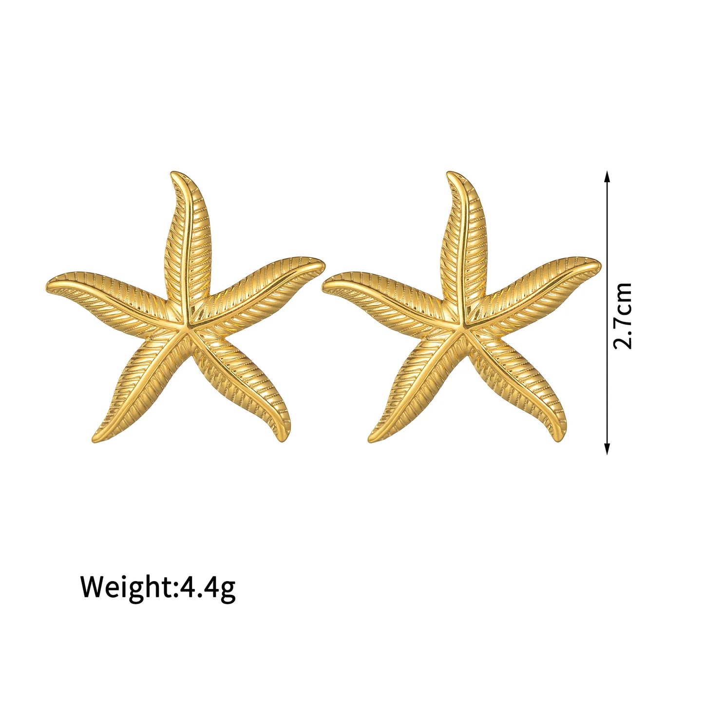 Haiyufly Fashion Simple Starfish Earrings for Women Stainless Steel Jewelry 2025 Trend Minimalist Stud Earrings Birthday Gift