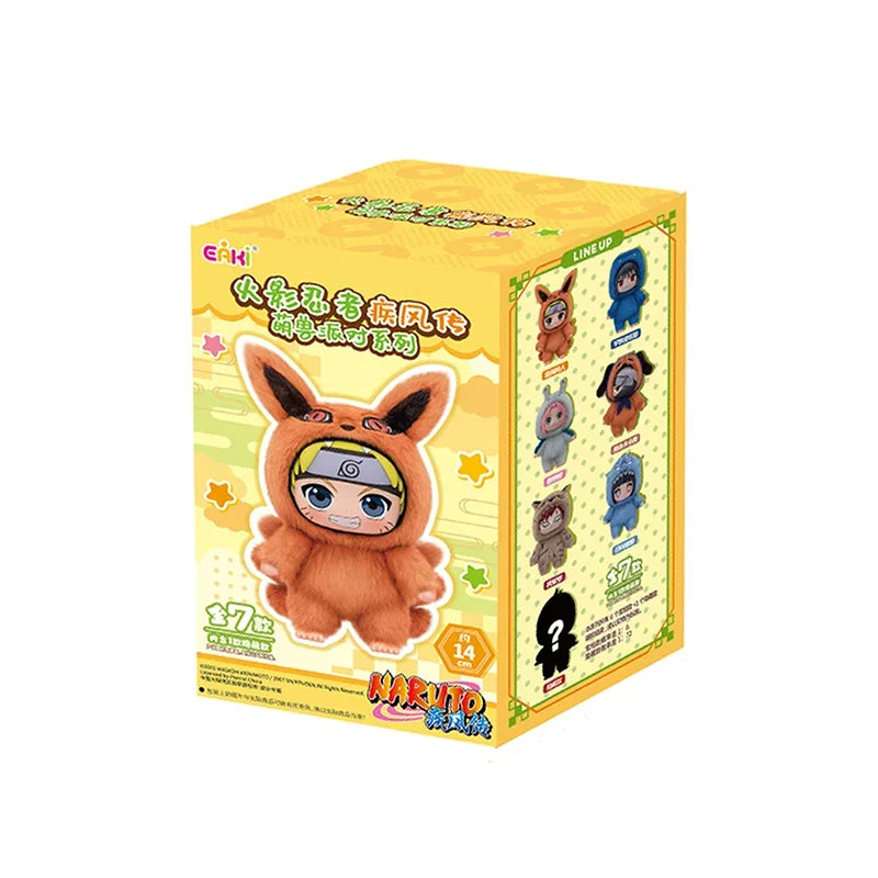 Original BANDAI Eaki Naruto Uzumaki Naruto Blind Box Shippuden Beast Party Series Plush Doll Anime Characters Are Cute Toys Gift