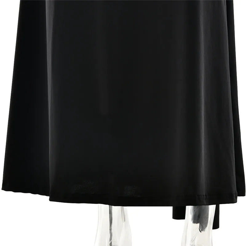 Sibybo Oblique Shoulder Sleeveless Ruched Maxi Dress For Women Gown Elegant Metal Rings Backless Bodycon Long Dresses Vestidos