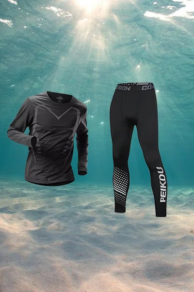 Men's swimsuit full body sun protection long sleeve short sleeve pants Boys swim shorts long pants swim top surf snorkeling beac