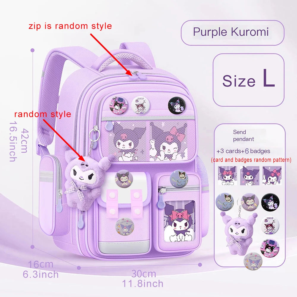 Kuromi Cinnamoroll Capybara My Melody Boy Girls Kids Student Back To School Book Bags, Teenagers Mochila, Laptop Travel Backpack