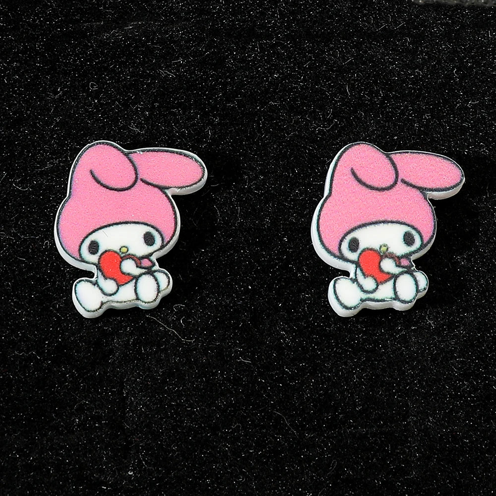 Sanrio Kuromi My Melody Earrings Cute Sweet Exquisite Earrings Campus Girls Jewelry Accessories Gifts