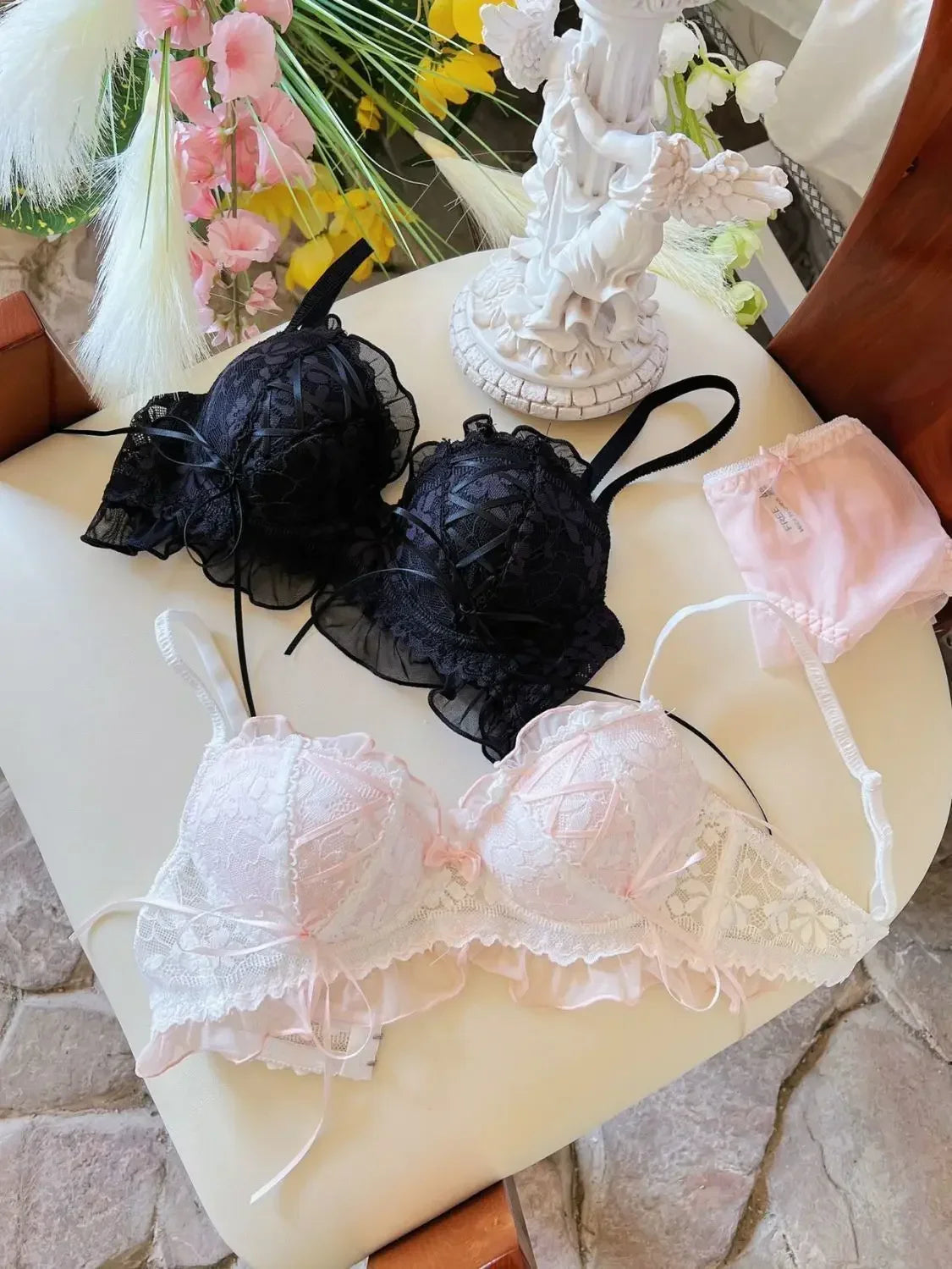 Japanese Style Lolita Princess Wind Lace Lace Lingerie Design for Girls Push-up Bra Women Underwear Push Up Bra