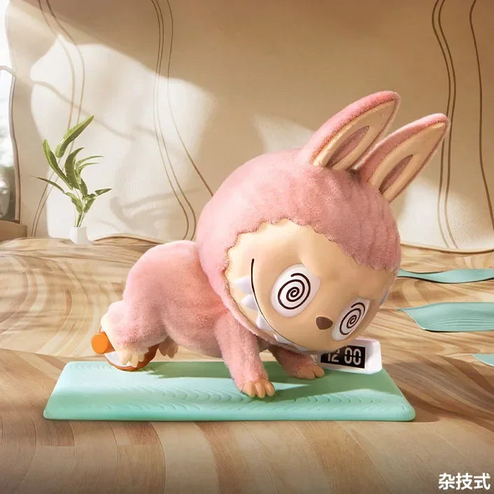 POP MART LABUBU THE MONSTERS Lazy Yoga Series Blind Box Toys Kawaii Anime Action Figure Caixa Caja Mystery Box Dolls Girls Gift