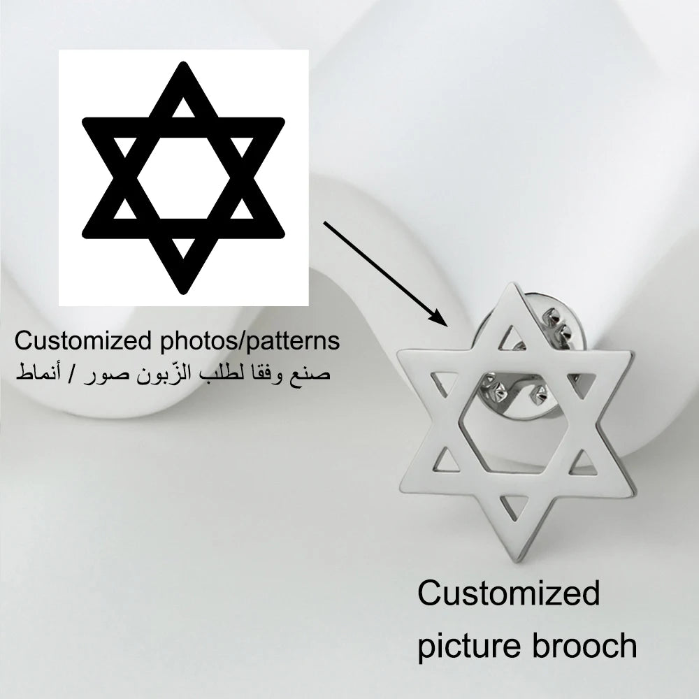 Customized Logo Brooch, Personalized Cutting Of Any Logo/Shape/Icon/Pattern Brooch