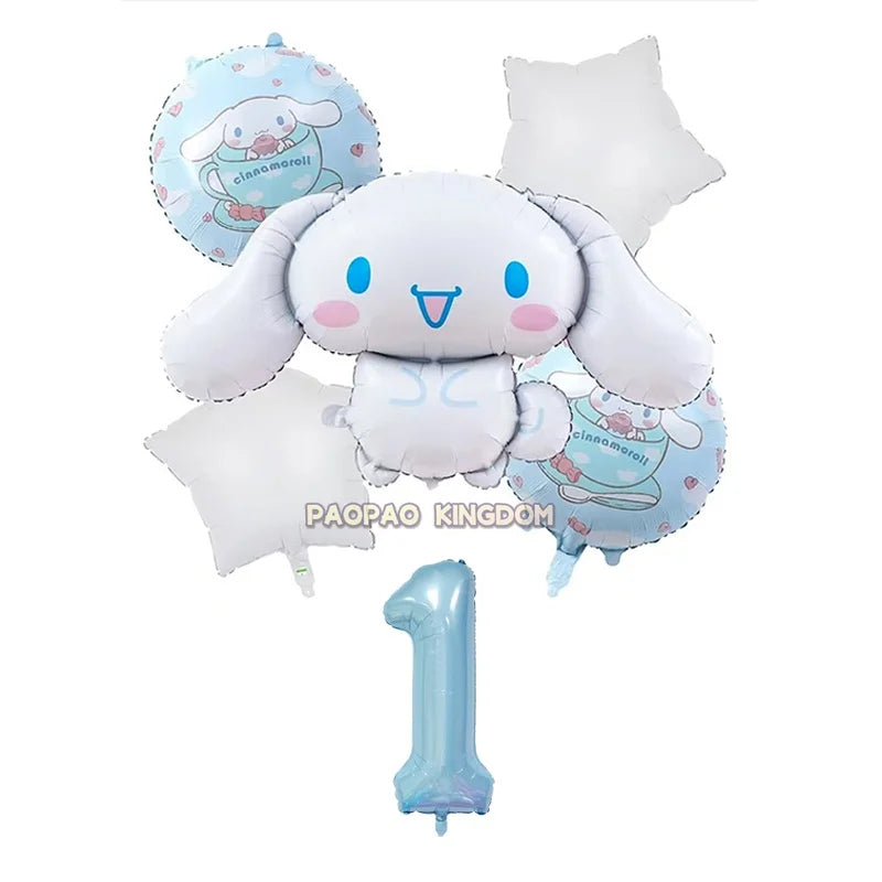 Cinnamoroll Kuromi My Melody Anime Kawaii Balloon Baby Shower Party Decoration Metallic Birthday Arrangement Helium Balloons