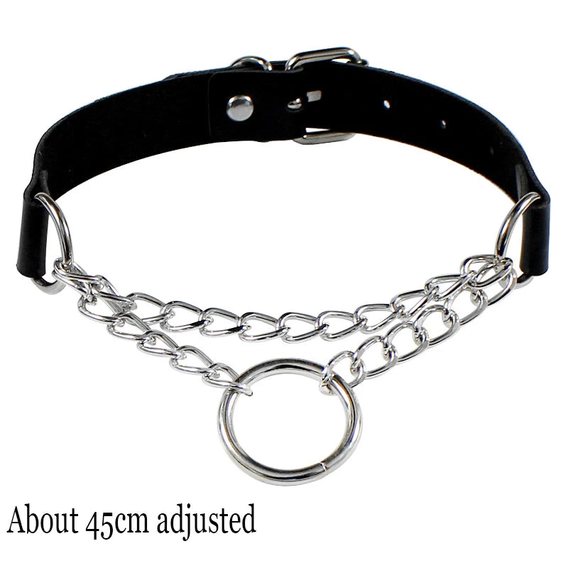 Woman Black Bat Punk Choker Collar Necklace Sexy PU Leather Heart Lock Key Spike Gothic Cosplay Accessories Party Jewelry New