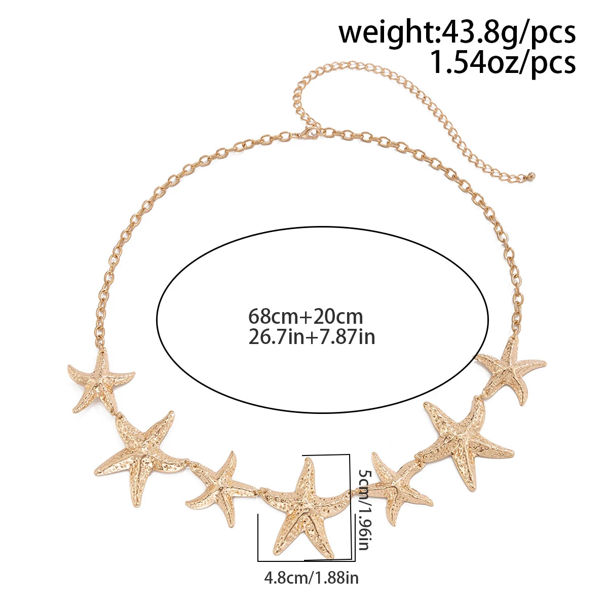 IngeSight.Z Fashion Charm Gold Color Sea Starfish Waist Belly Chain For Women Sexy Summer Beach Body Chain Jewelry Accessories