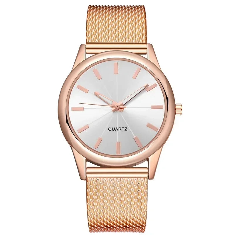 2024 Womens Watch Gold Black Watch Magnetic Stainless Steel Mesh Band Luxury Montre Femme Wristwatches Relogio Feminino Reloj