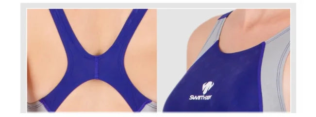 HXBY 高品質ワンピース トライアングル レーシング 競技用 防水 耐塩素性 レディース 水着 プラスサイズ 水着