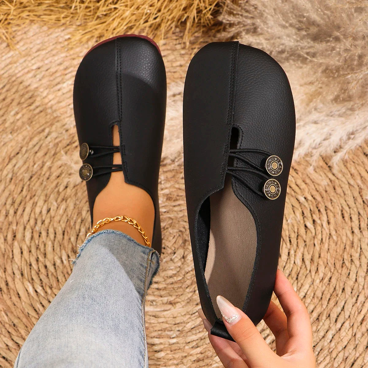 Women Flats Shoes 2025 New Spring Autumn Casual Comfortable Boat Shoes Loafers Round Toe Ballet Outdoor Soft Bottom Flat Shoes
